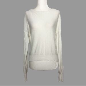 💜 M 💜 Garage Sweater Pullover Long Sleeves V-Back Cropped​